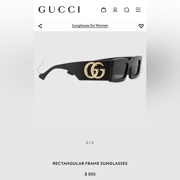 Authentic Gucci rectangular sunglasses (Brand New)
